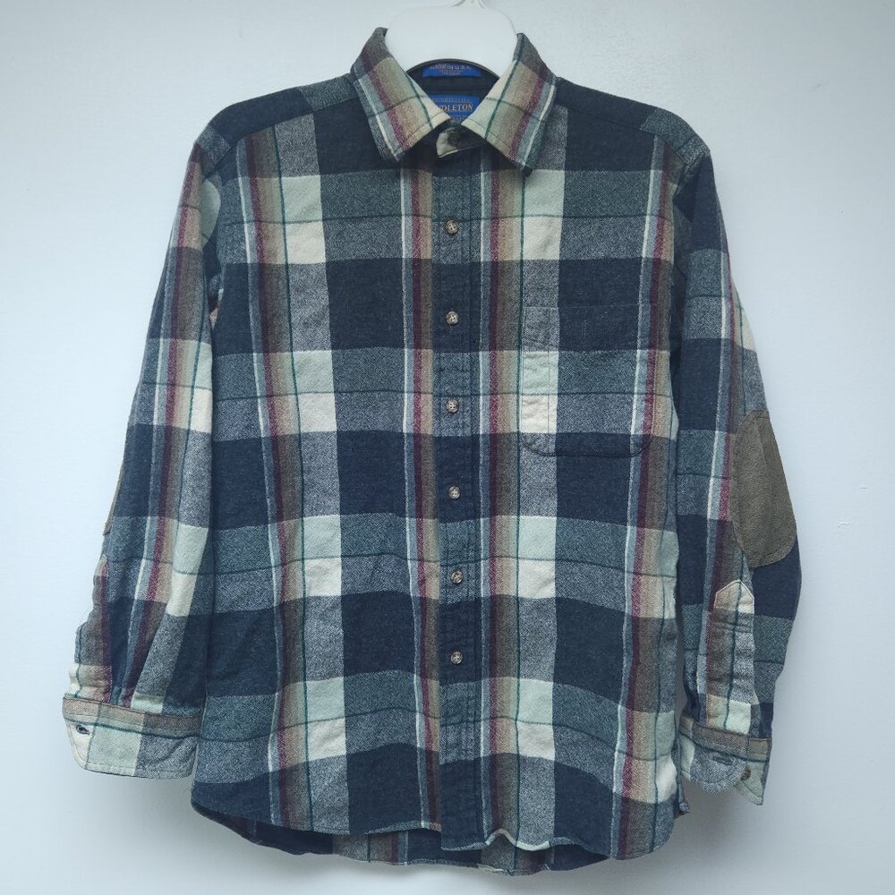 Vintage Pendleton 100% Virgin Wool Button Up Flannel Shirt